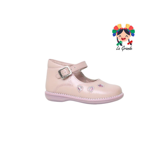 745 DOGI Rosa Piel  Zapato de Botita para Niña