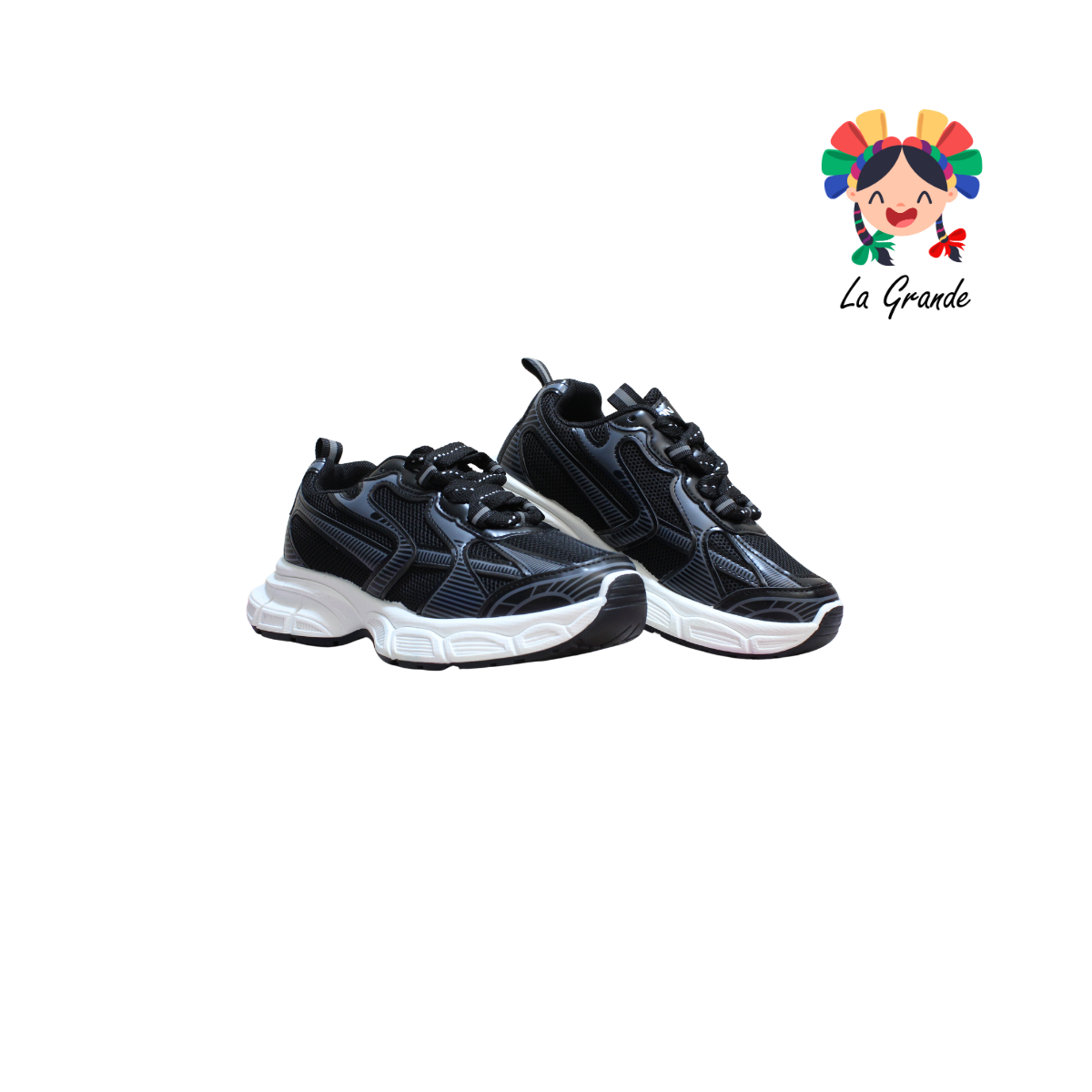 G05-4A FOSUM Negro Textil Tenis Casual Estilo Urban para Dama