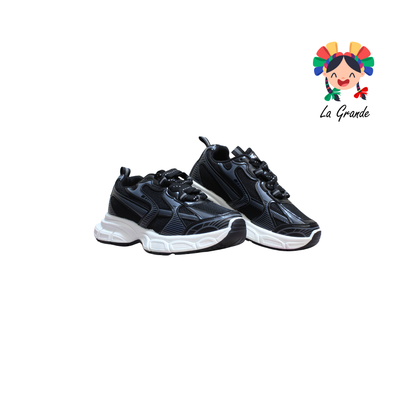 G05-4A FOSUM Negro Textil Tenis Casual Estilo Urban para Dama
