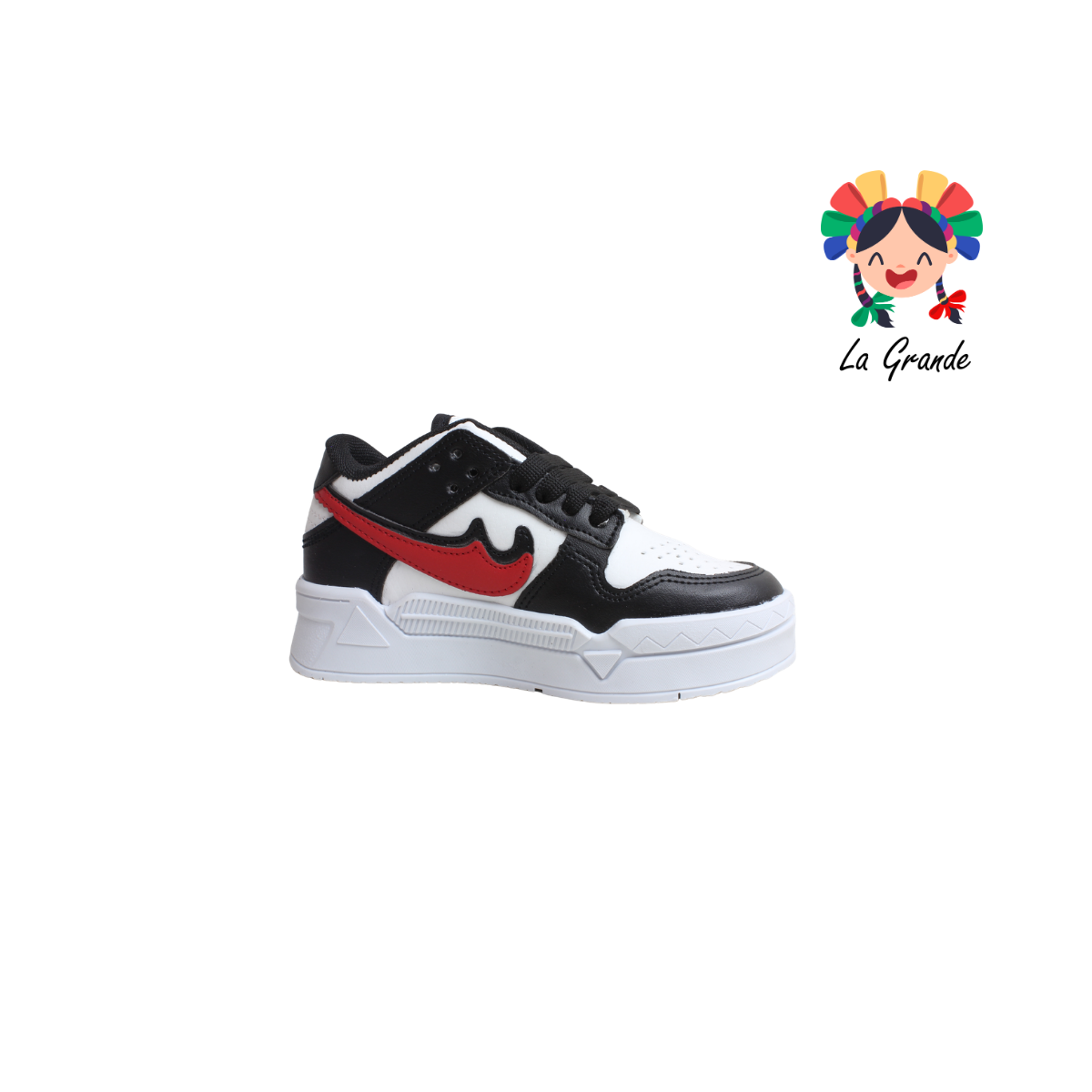 228 CHIYOS Bco Rojo Ngo Tenis Casual para Niño