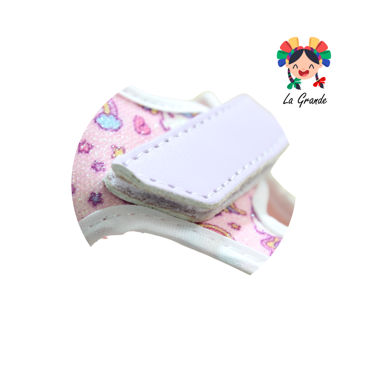 223302 PEKE KIDS Blanco Unicornio Sint Huarache Casual para Niña