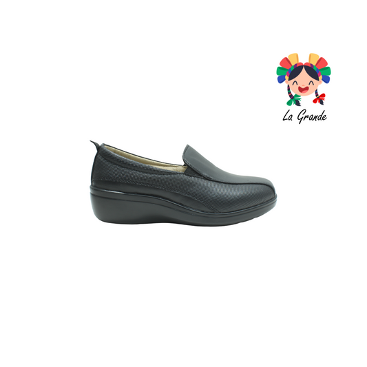 7518 BIO SHOES Negro Zapato Casual sin Costura para Dama