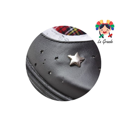 752 BRIANDA Negro Piel Zapato Escolar para  Dama