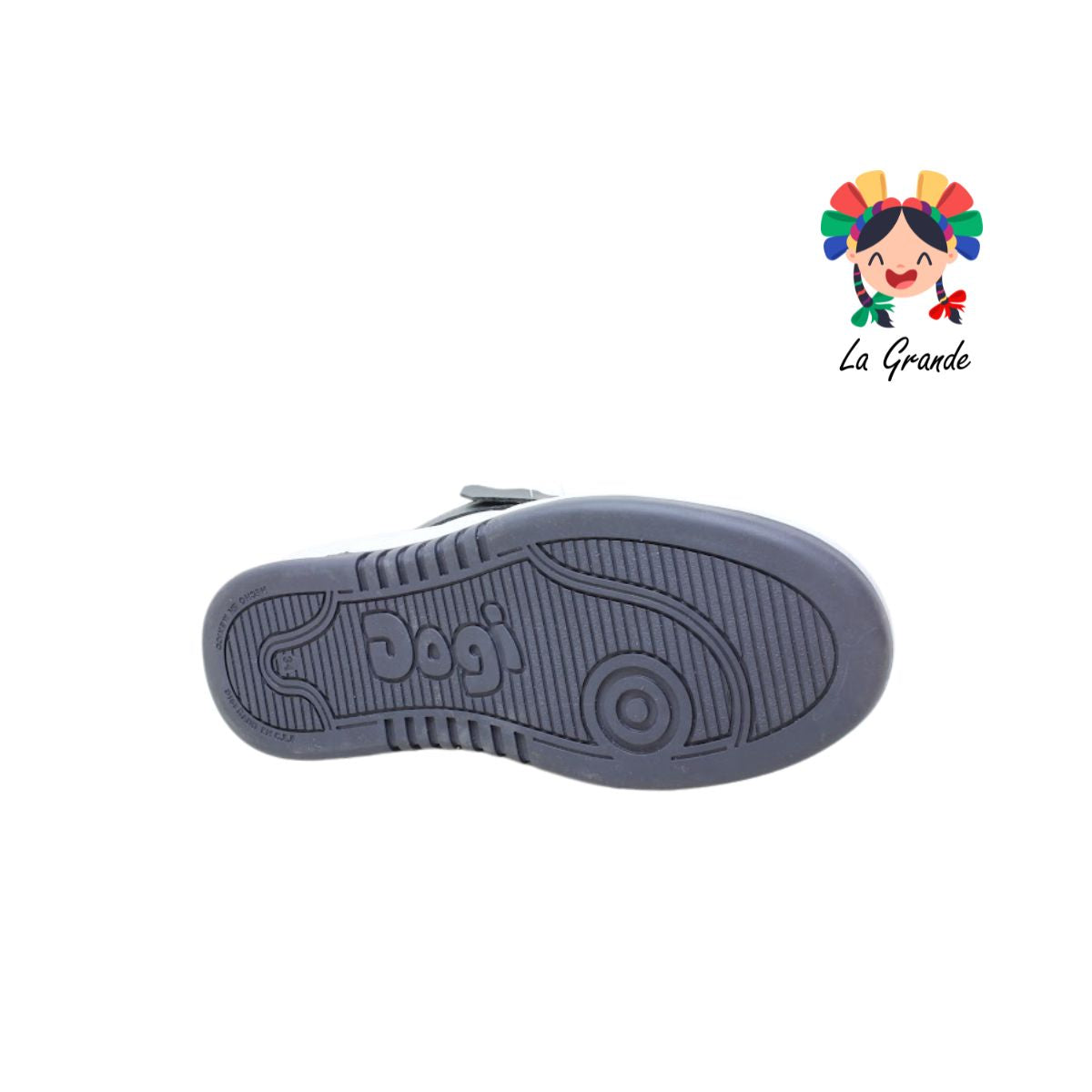 7570 DOGI Bco Mno Rojo Piel Tenis Escolar para Niña, Niño, Dama y Joven