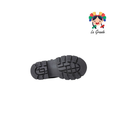 759 BRIANDA Negro Piel Zapato Escolar para Niña y Dama