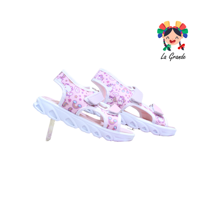 223302 PEKE KIDS Blanco Unicornio Sint Huarache Casual para Niña