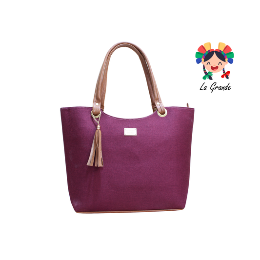 058 TONY Bolsa Grande Vino Camel para Dama