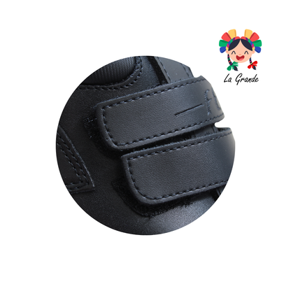 6024 FEF Negro Piel Zapato Escolar para Niño y Joven