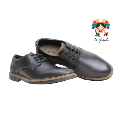 7604 CUSTOM Negro Miel Atanado Zapato Casual para Caballero