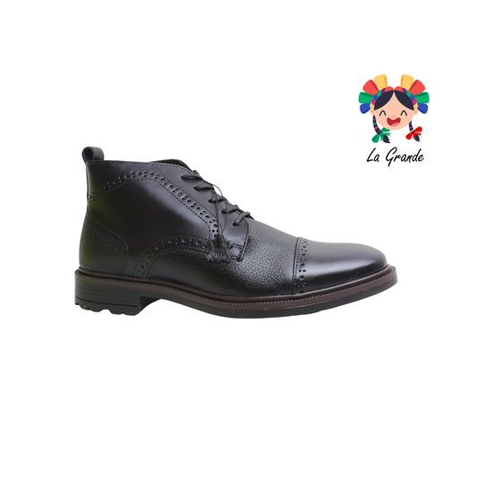 7616 MARISCAL Negro Catania Piel Bota para Caballero