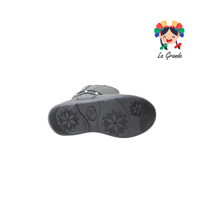 761 LADY FLORES Negro Napa  Bota Alta para Niña y Dama