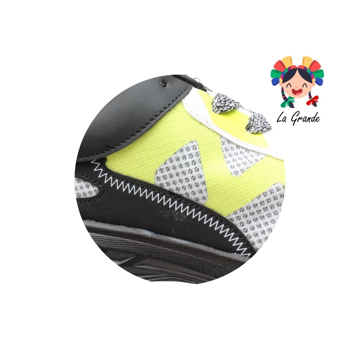 7697C COURT Amarillo Negro Tenis Deportivo para Caballero