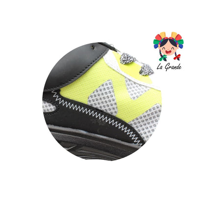 7697C COURT Amarillo Negro Tenis Deportivo para Caballero