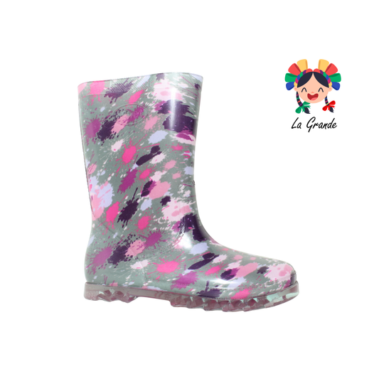 PINET PULGARCITO Manchas de colores Bota de Hule para Dama