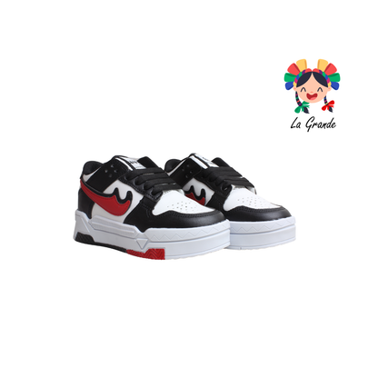 228 CHIYOS Bco Rojo Ngo Tenis Casual para Niño
