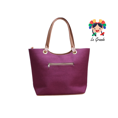 058 TONY Bolsa Grande Vino Camel para Dama