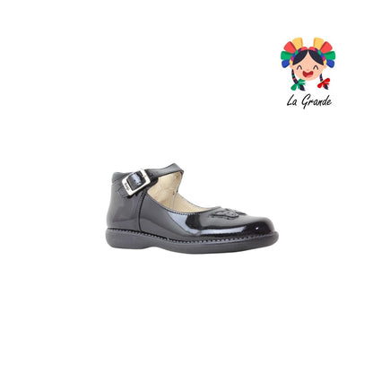 776 DOGI Negro Charol Zapato Escolar para Niña