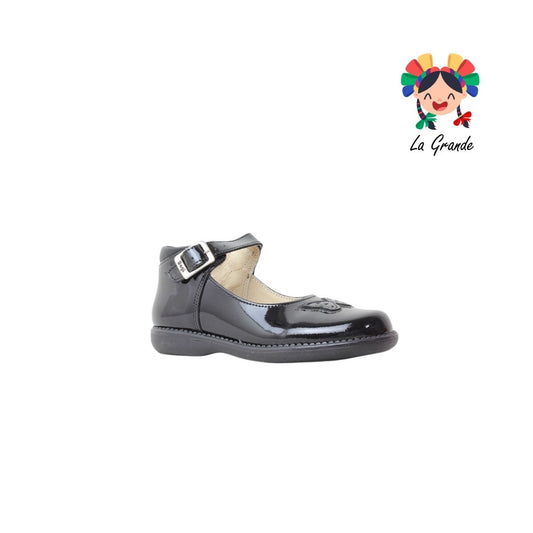 776 DOGI Negro Charol Zapato Escolar para Niña