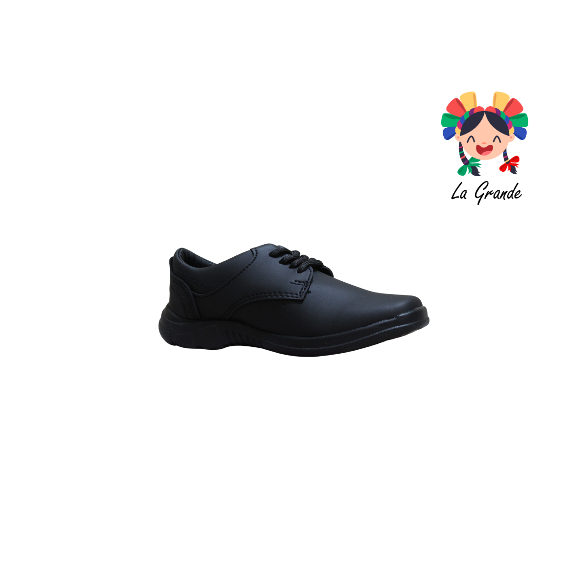 4635 RODRISAN Negro Gris Napa Zapato Escolar para Niño
