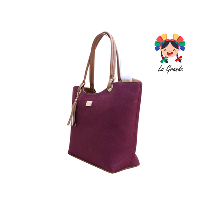058 TONY Bolsa Grande Vino Camel para Dama