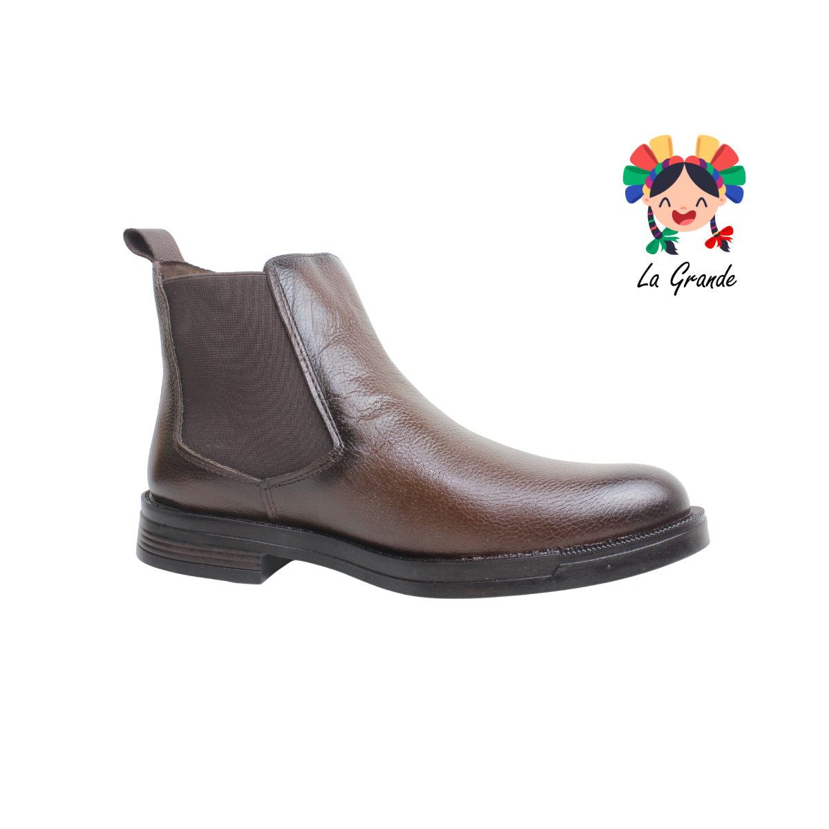 7843 ROMANOS Café Piel Botín Casual para Caballero
