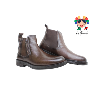 7843 ROMANOS Café Piel Botín Casual para Caballero