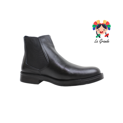 7843 ROMANOS Negro Piel Botín Casual para Caballero