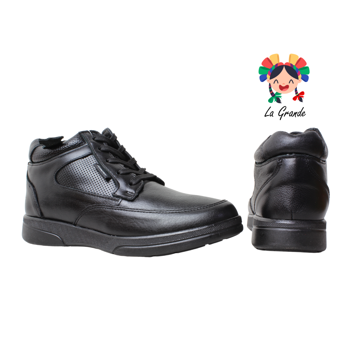 7851 ROMANOS Negro Barcelona Piel Bota para Caballero