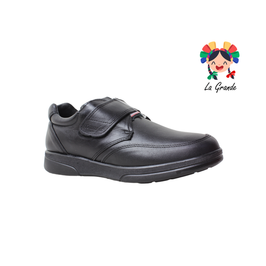 7866 ROMANOS Negro Barcelona Piel Zapato Confort para Caballero