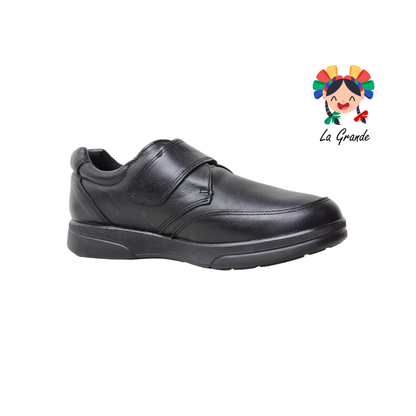 7866 ROMANOS Negro Barcelona Piel Zapato Confort para Caballero