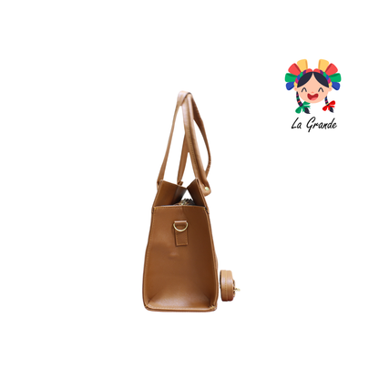056 TONY Bolsa Camel Total Casual Tipo Caja para Dama