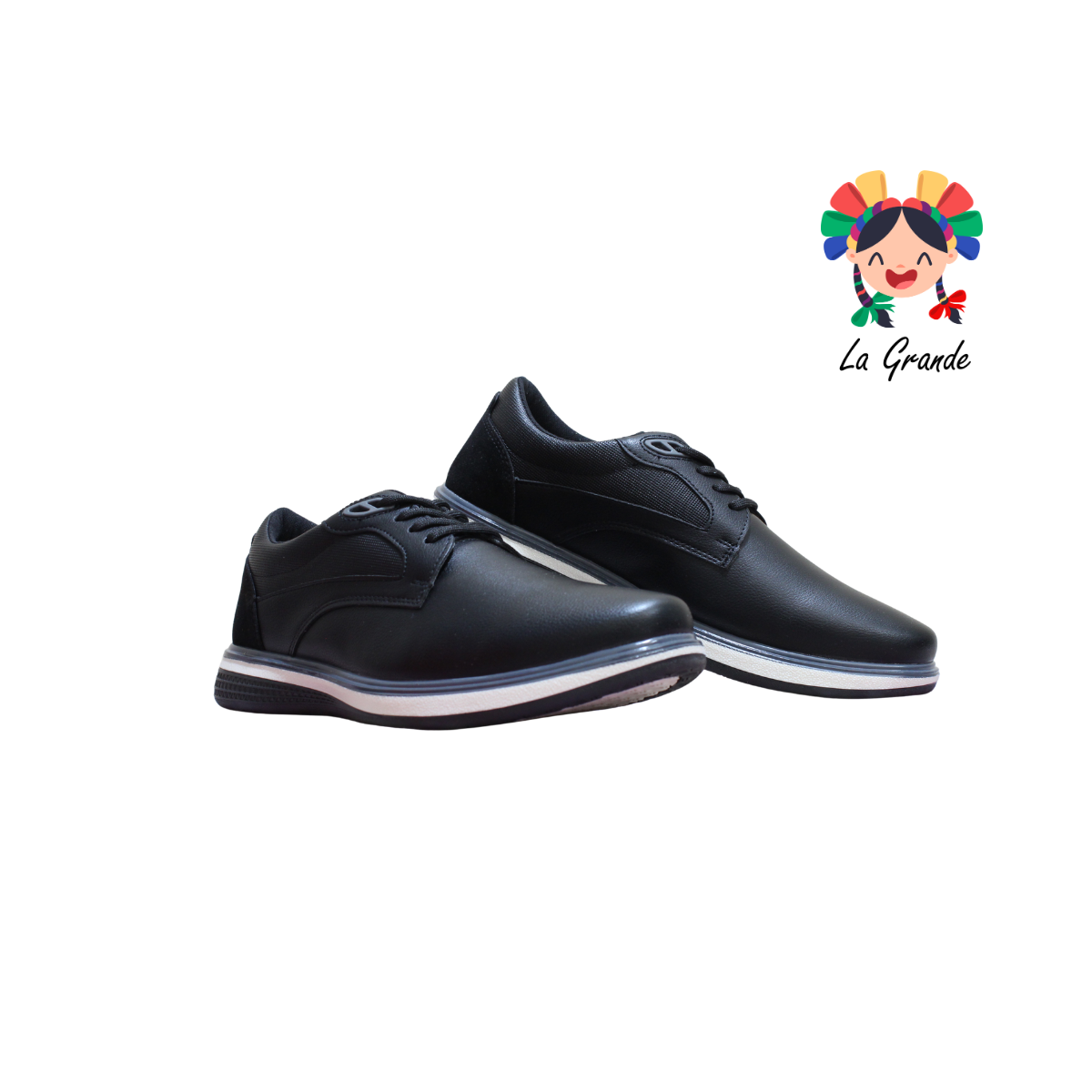 41002 RODRISAN Negro Blanco Napa Zapato Casual para Caballero