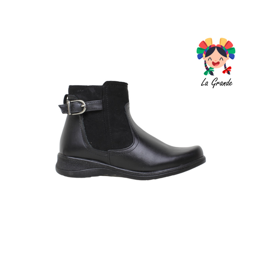 797 RIDDRA MORATTI Negro Piel Botín Casual para Dama