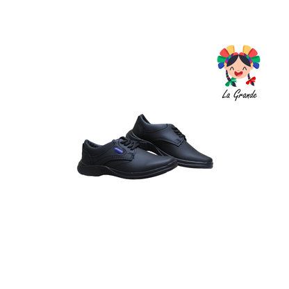 4635 RODRISAN Negro Gris Napa Zapato Escolar para Niño
