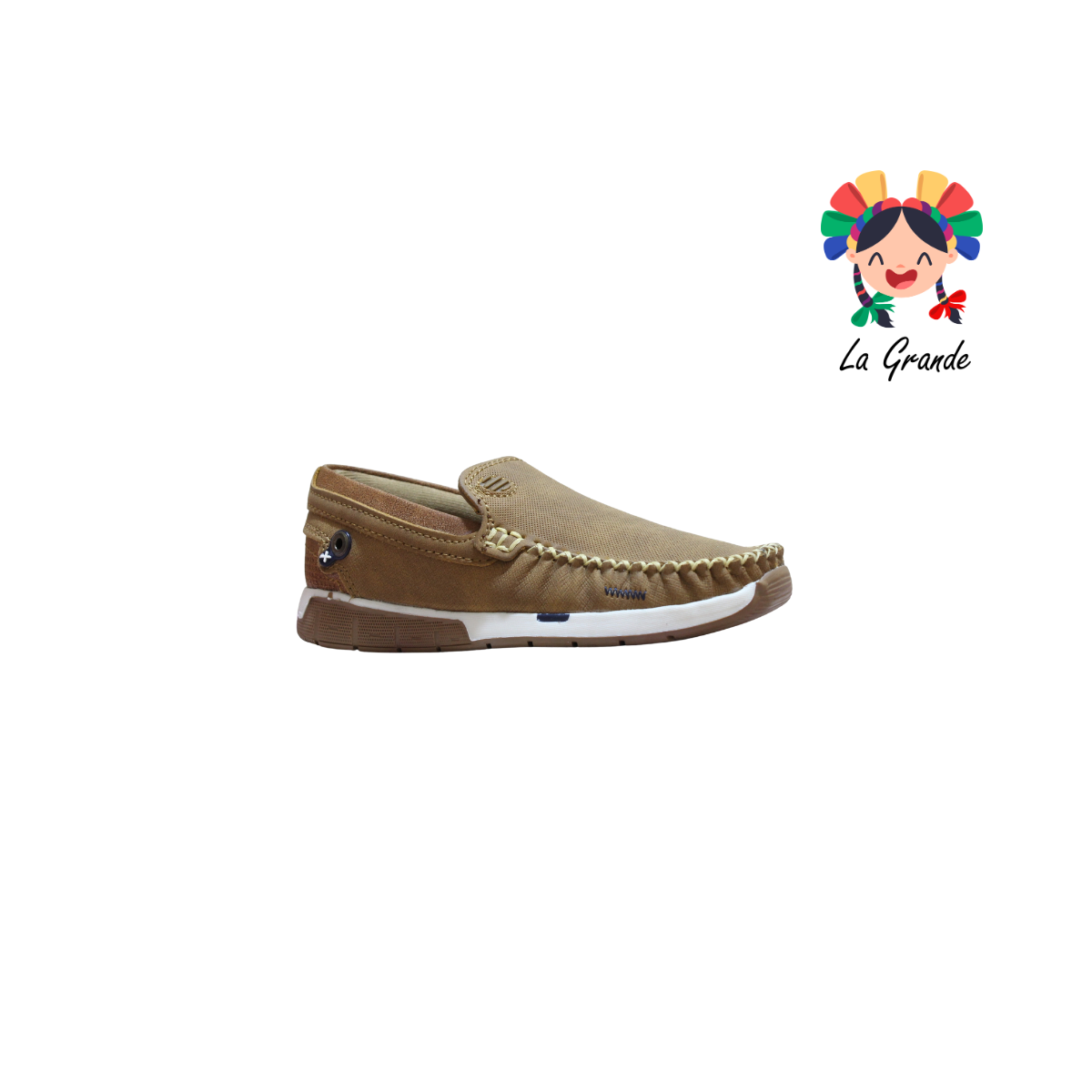 4012 CUSTOM Camel Nobuck Zapato Casual para Niño