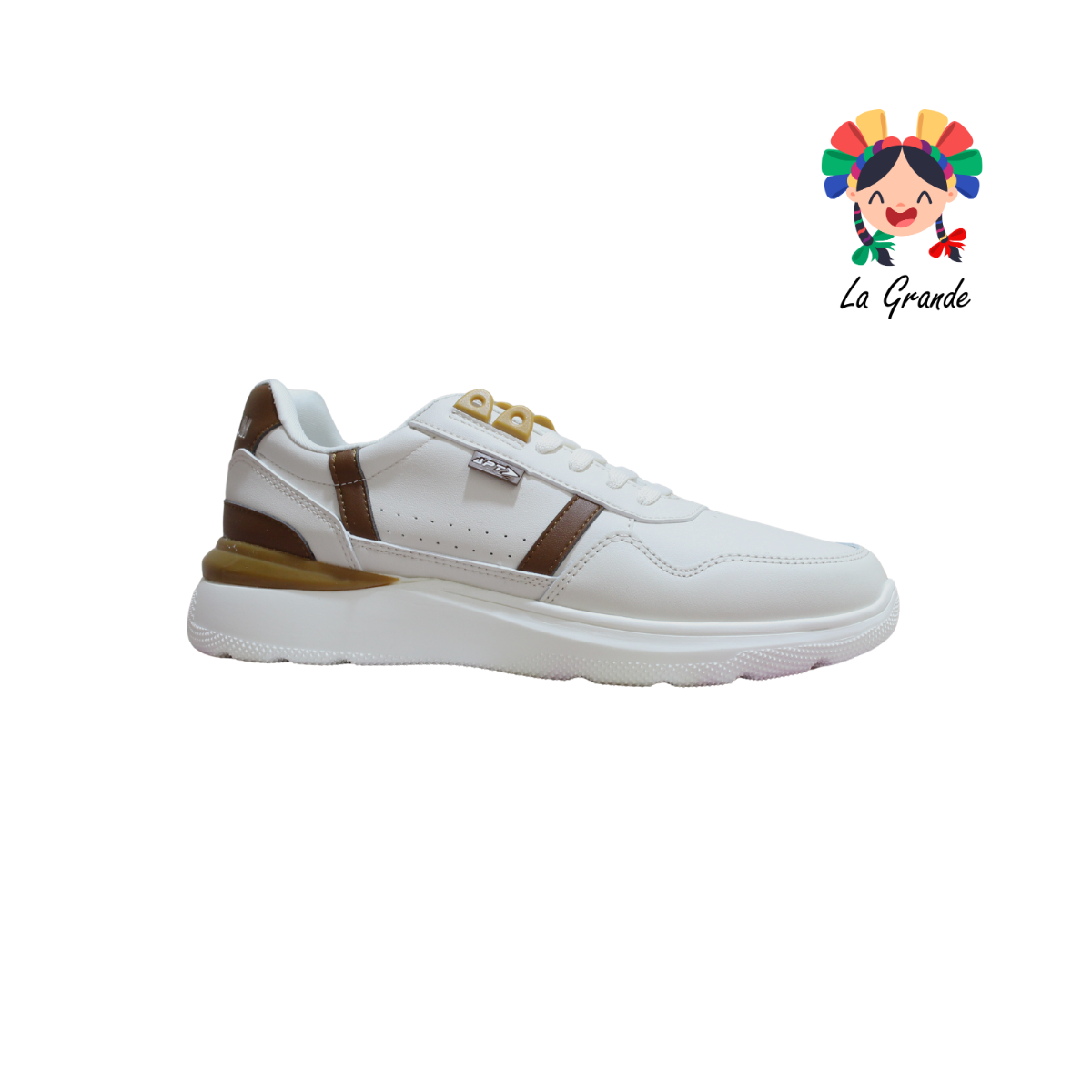 532 APT Beige Café Tenis Casual para Caballero
