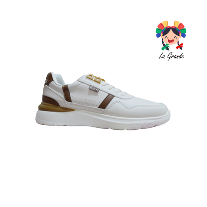 532 APT Beige Café Tenis Casual para Caballero