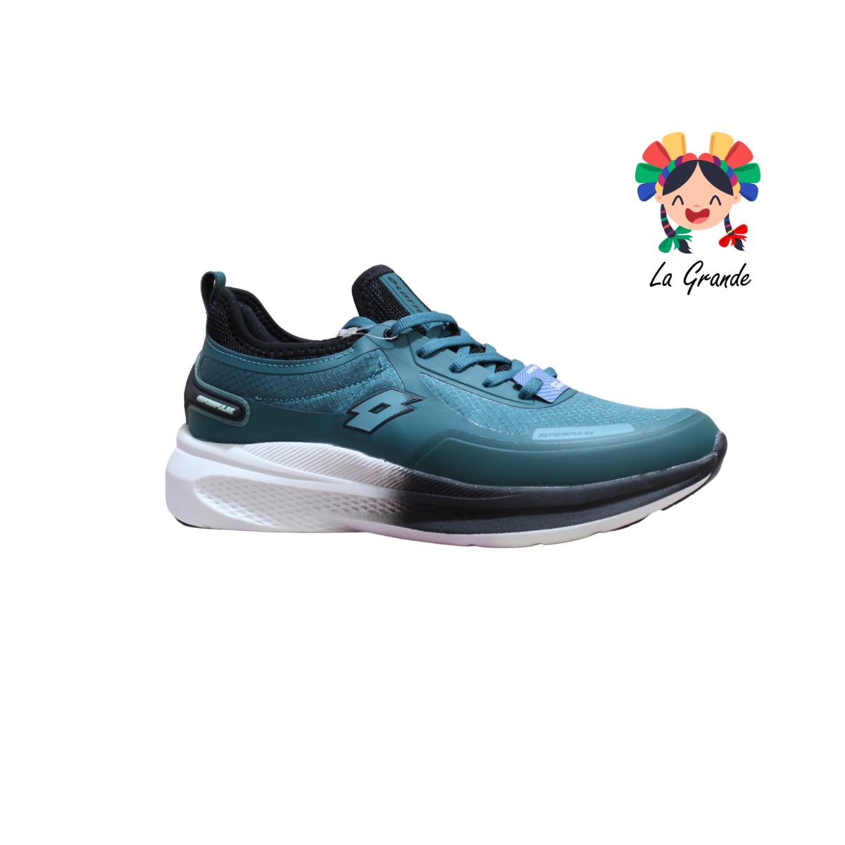 0H554770 LOTTO Verde Agua Tenis Casual para Caballero