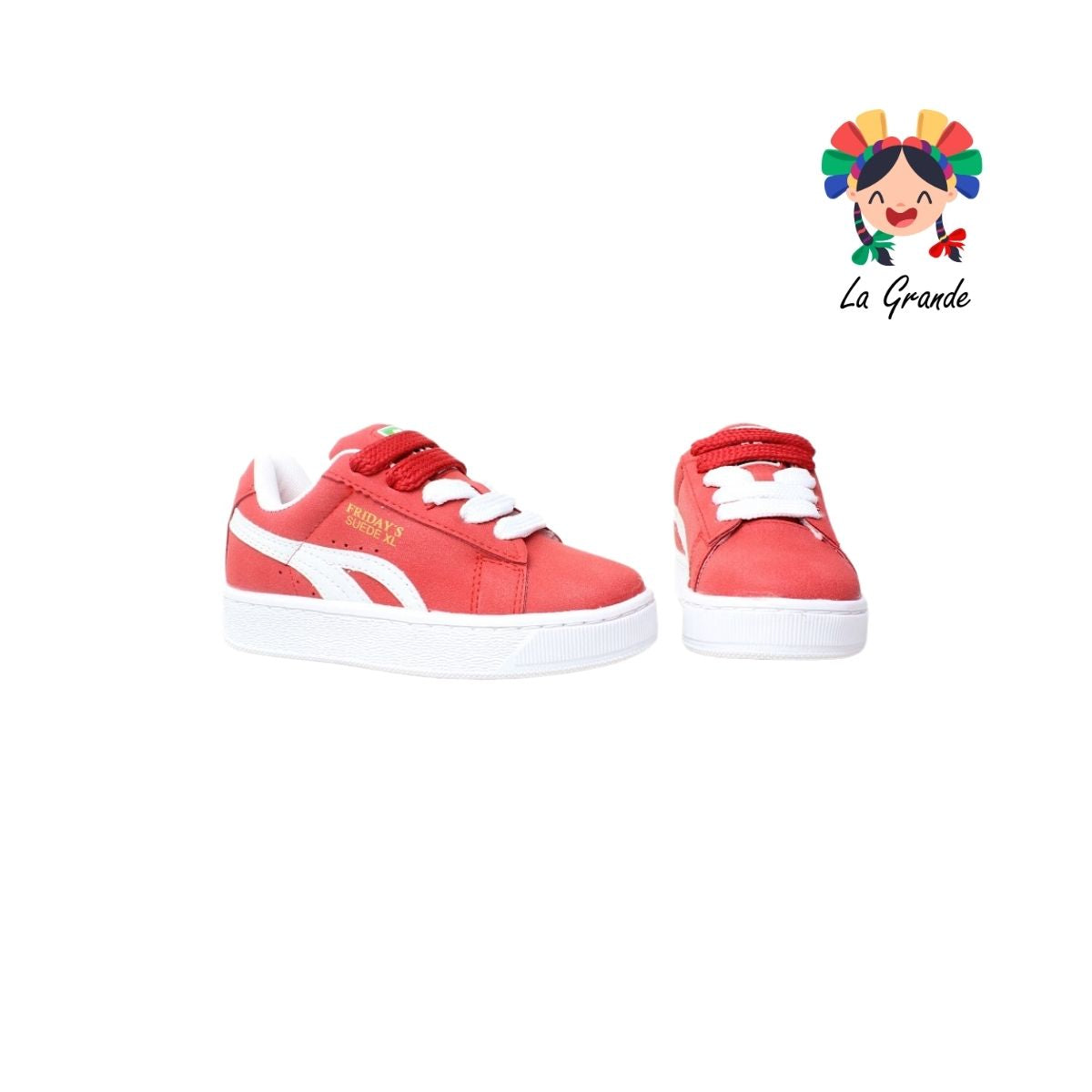 8000 FRIDAYS Rojo Tenis Casual para Niña y Dama