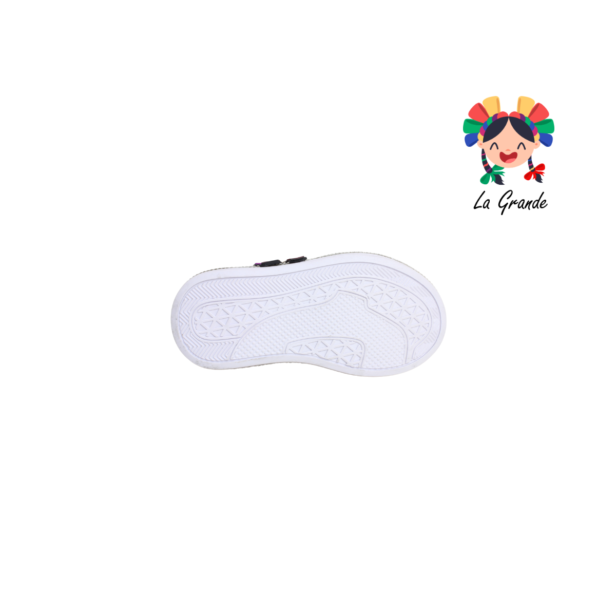 8000 SVIN Blanco Morado Sintético Tenis Casual para Niña