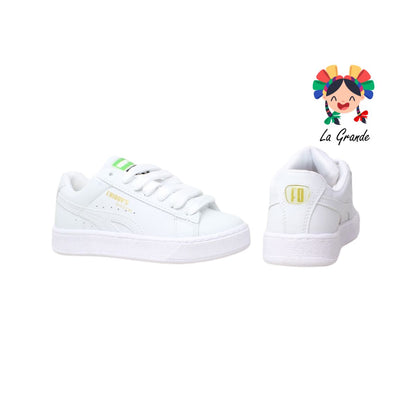 8001 FRIDAYS Blanco Blanco Tenis Casual para Niña y Dama