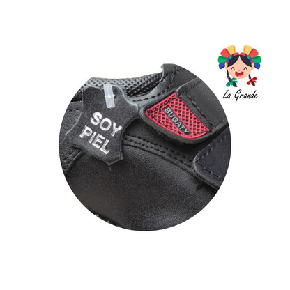 8005 BUGATY SHOES Negro Piel Zapato Escolar para Niño y Joven