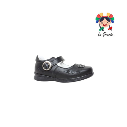 8006 CHELITAS Negro Piel Zapato Escolar para Niña