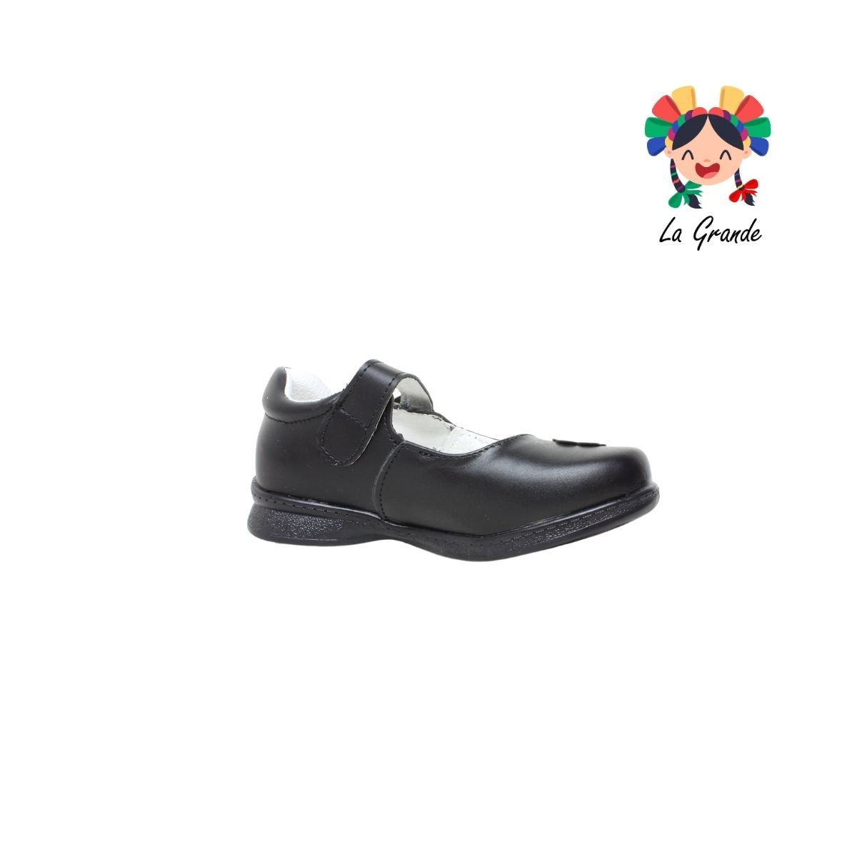 8006 CHELITAS Negro Piel Zapato Escolar para Niña