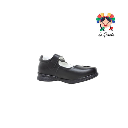 8006 CHELITAS Negro Piel Zapato Escolar para Niña