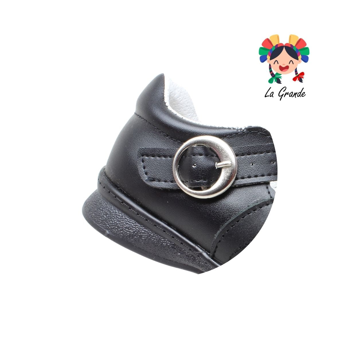 8006 CHELITAS Negro Piel Zapato Escolar para Niña