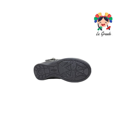 8006 CHELITAS Negro Piel Zapato Escolar para Niña