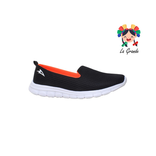 800 CARTIAN SPORT Ngo Bco Nja Neon Textil Tenis Tipo Mocasín Casual Para Dama