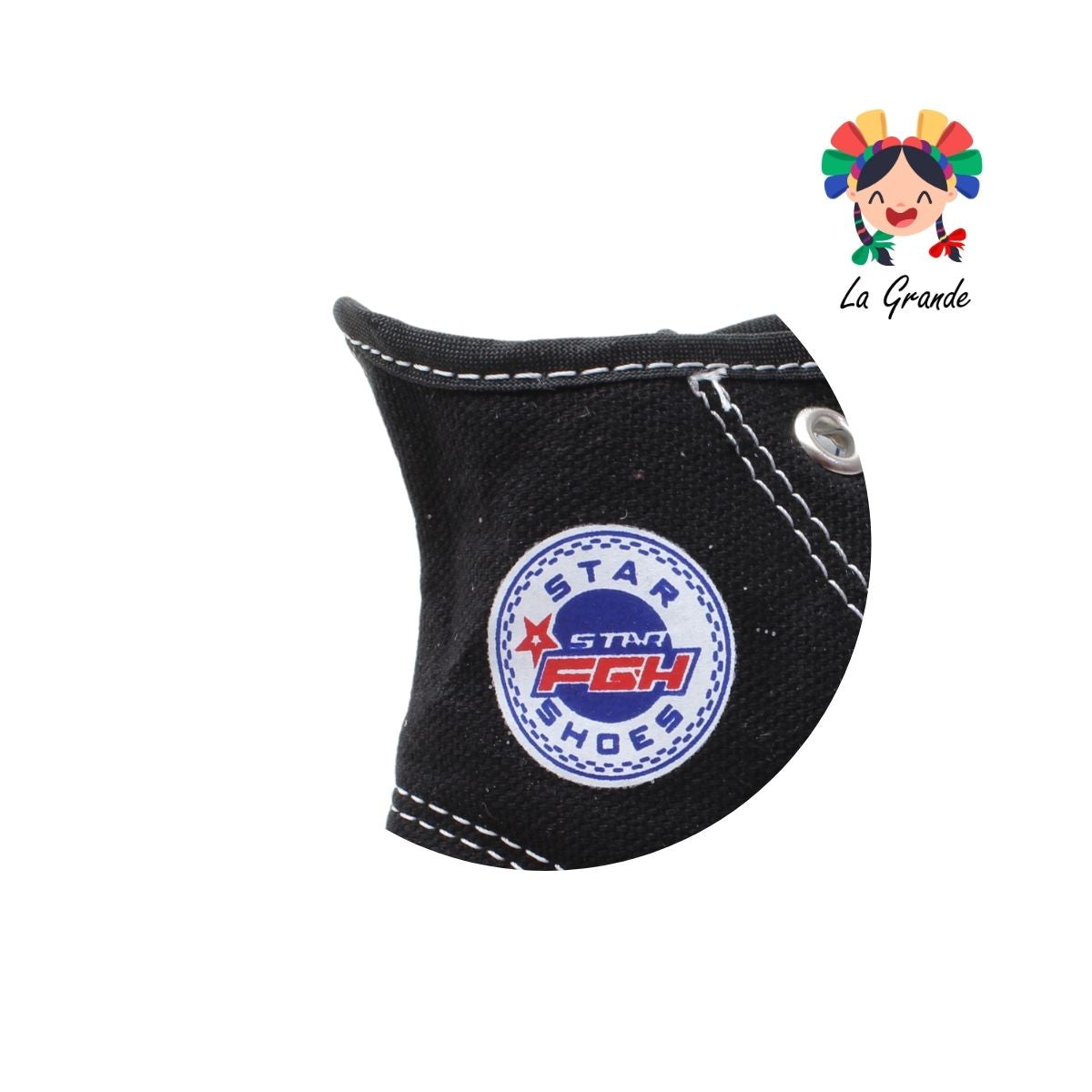 800 FGH Negro Textil Sintético Tenis Casual para Niña y Niño