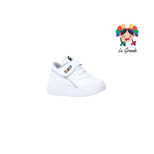 800 FON-VER Blanco Plata Sintético Tenis Casual para Bebé
